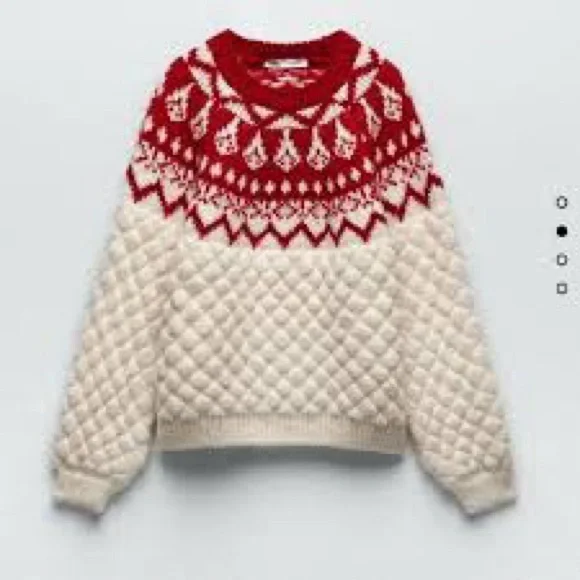 Zara Jacquard Sweater EUC - Picture 3 of 13